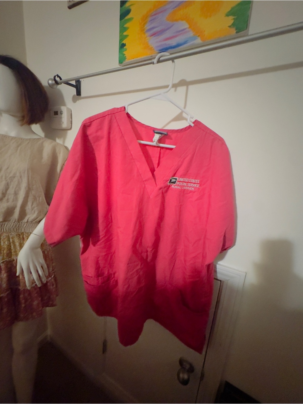 Cherokee work wear Women's Pink Scrub Top
